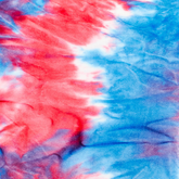 Blue-Red Tie Dye— Stretch Velvet Material—90% Polyester, 10% Spandex— Sold by the Yard— 58/60 inches